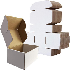 White Corrugated Shipping Mailer Packing Box Boxes 6x4x3 25 Pack