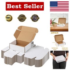 Versatile 8x6x2 Shipping Boxes – White Cardboard Gift & Mailer Packaging
