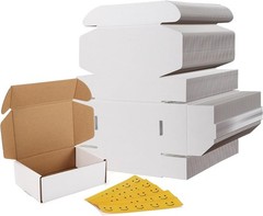 Brand New 75 Pack 6x4x2 White Cardboard
