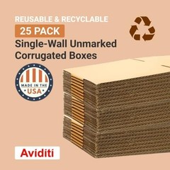 AVIDITI Moving Boxes Long 4″L x 4″W x 36″H (25-Pack) Tall Corrugated Cardboard B