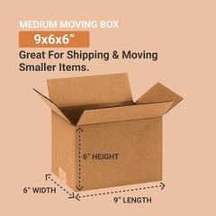 AVIDITI Small Shipping Boxes9″L x 6″W x 6″H(25-Pack)Heavy Duty Corrugated Cardbo