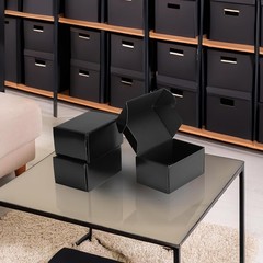 Pack of 40 Black Cardboard Shipping Boxes 6x4x3