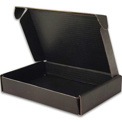 Black 6x4x1 In Small Mailer Corrugated Cardboard Shipping Boxes Set Of 50