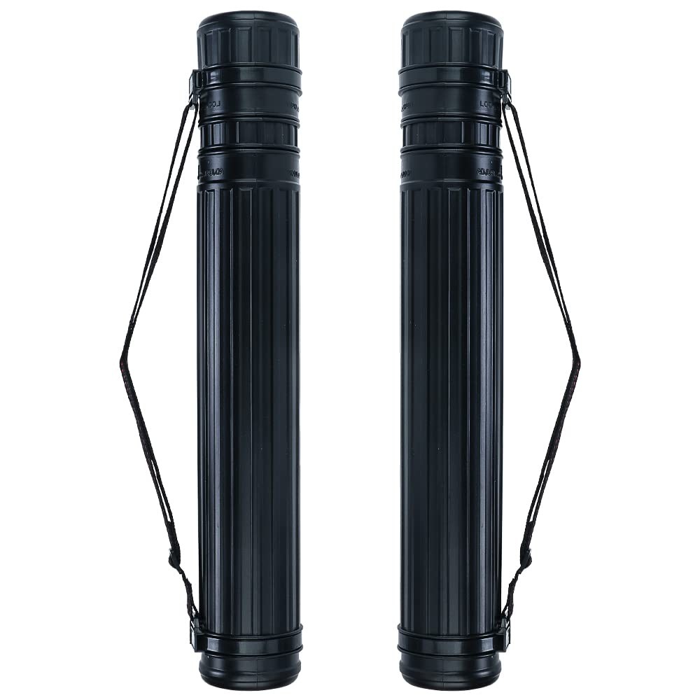 TRANSON 2-Pack Small Poster Tube Storage 17 to 27 Extendable for Documents Bluep
