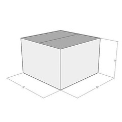 12x12x8 White Corrugated Shipping Boxes 32 ECT Single-Wall, 10/Pack