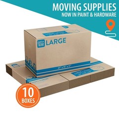 Large Moving Boxes 10 Pack 27x15x17 Inches Strong Kraft Shipping Boxes