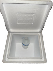 Insulated shipping cooler 11″ w x 11″ tall x 9.5″ deep outside measurements