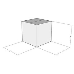 4x4x4 White Corrugated Shipping Boxes 32 ECT Single-Wall, 20/Pack