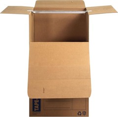 Bankers Box Tall Wardrobe Box 24x24x40 Inches Tape-Free Moving Storage with