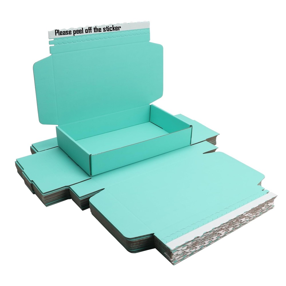 Green Shipping Packaging L10.5xW6.3xH2 Inch Hard Corrugated Box Wrap Party