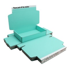 Green Shipping Packaging L10.5xW6.3xH2 Inch Hard Corrugated Box Wrap Party