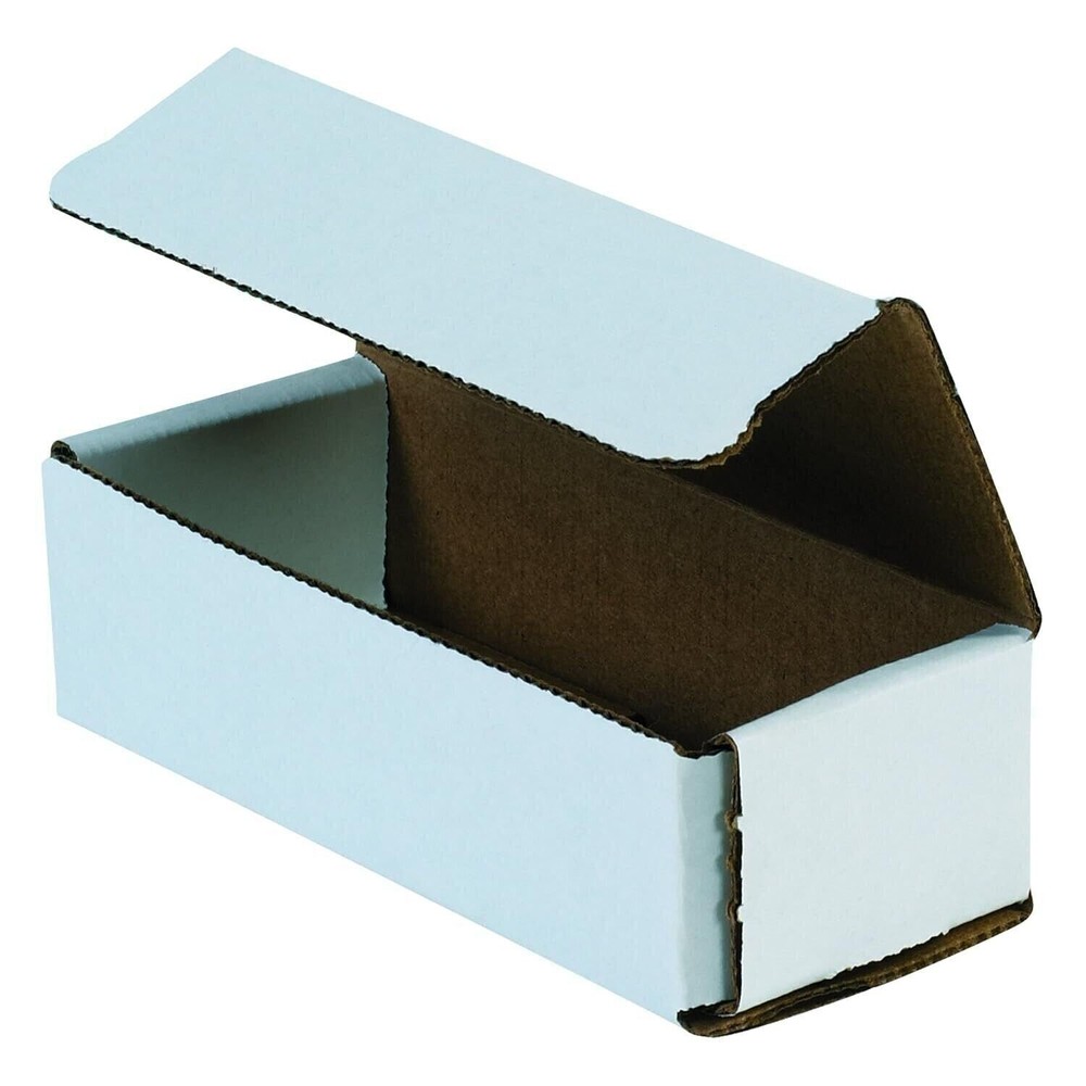 50 14″ x 4″ x 2″ White Corrugated Mailers Tuck Flap Boxes Free Ship