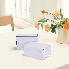 10 Pack 6x4x3 Shipping Boxes, White Corrugated Cardboard Box for Mailing, Pac…