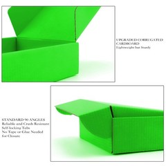 Grass Green Small Corrugated Cardboard Mailer Shipping Boxes 15 Pack 6x6x2 Inch