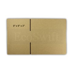 100 9x6x3 EcoSwift Cardboard Packing Moving Shipping Boxes Corrugated Box Carton