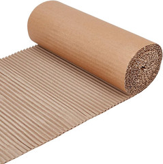 78.7 X 8.7 Inch Brown Single Face Corrugated Cardboard Roll, Corrugated Wrap Pap