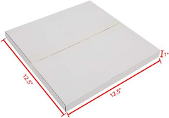 100PCS White LP Shipping Mailer Boxes, 12.5In*12.5In*1/2In & 1In Album Paper Box