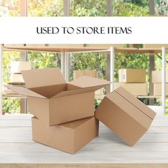 5-pack 12x9x6 inch kraft paper box with free 2-inch brown packing tape