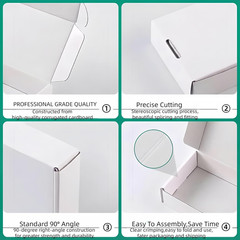 Small White Box 6 x 6 x 2 Inch 50 Pack Recyclable Corrugated Gift Mailers Storag