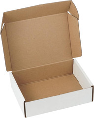 7″X5″X2″ Shipping Boxes Set of 3, White Corrugated Cardboard Box Literature Mail