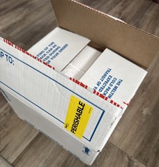Insulated Styrofoam COOLER w/ shipping box | Cold refrigerated +ICE Pk 14x12x10”