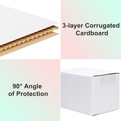 Brand New 6x4x4 Shipping Boxes 50 Pack White Cardboard