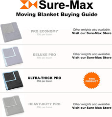 4 Moving & Packing Blankets – Ultra Thick Pro – 80″ X 72″ (65 Lb/Dz Weight) – Pr