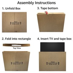 TV Moving Box Double Wall 72 in x 6 in x 40 in 1 Count 1 Pack