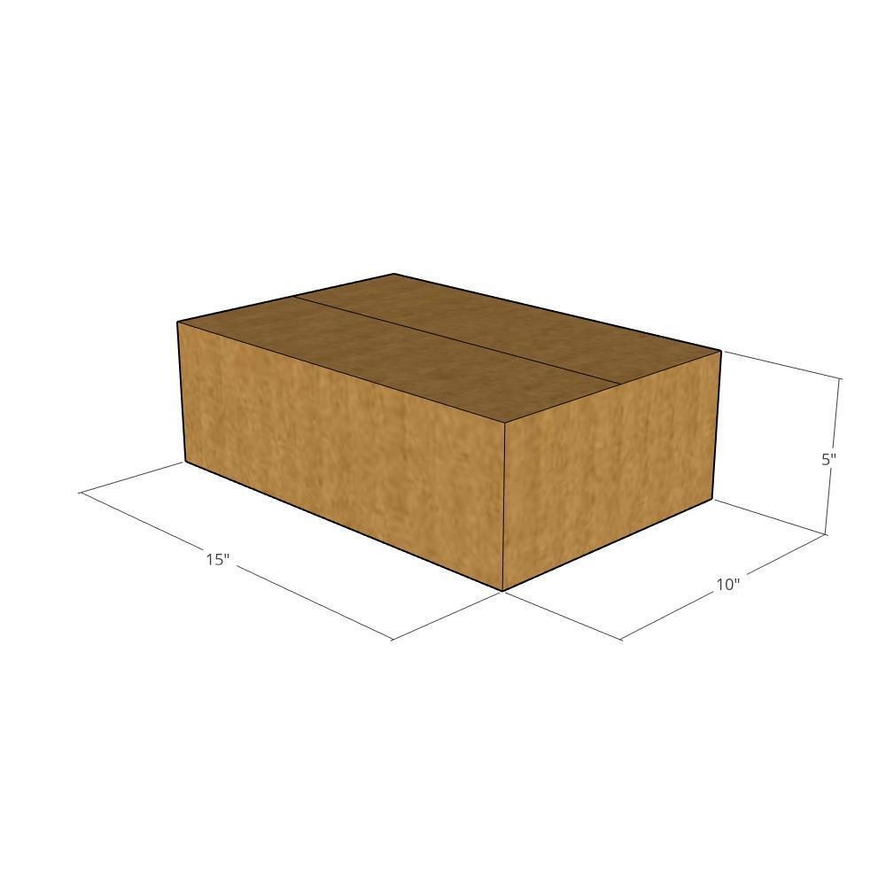 15 15x10x5 Kraft Brown Corrugated Shipping Boxes 32 ECT Single-Wall New