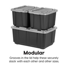 IRIS USA 4-Pack 27 Gallon Storage Bins with Lids |Made in USA| Heavy Duty Pla…