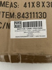 1 LB RED ONE LAYER BALLOTIN BOX CASE 9-1/4 in x 5-1/2 in x 1-1/8 in