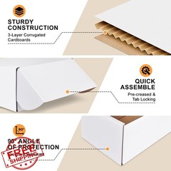 RPBHY Small Shipping Boxes 6x4x3 5 Pack White