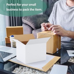 30-Pack White Corrugated Assorted Small Shipping Box Mailers (10 Pcs Each)