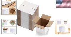 Sturdy 6x6x6 Shipping Boxes – Set of 40 White Packaging Solutions for Small Biz
