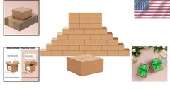 Brand New 40 Pack Small Cardboard Shipping Boxes 8x8x4 Inches Brown