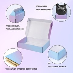 Paquete De 30 Cajas De Envio Moradas 9X6x2 Pulg Reciclables Y Resistentes