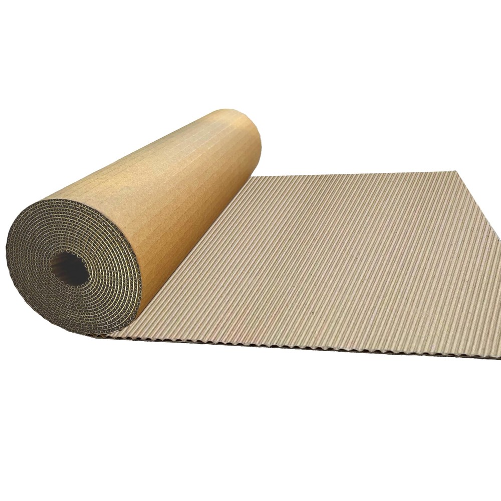 3 Rolls 14×72 inch Brown Single Face Corrugated Cardboard Wrap Shipping Roll