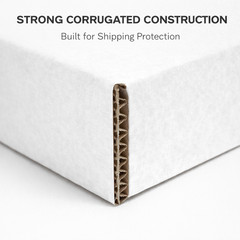 12 1/8 x 9 1/4 x 3 White Literature Mailer Boxes ECT-32 Corrugated Case of 50