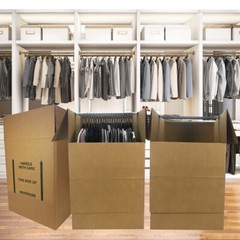 UBMOVE Wardrobe Boxes – Qty 12 Boxes w Bars – Moving Boxes