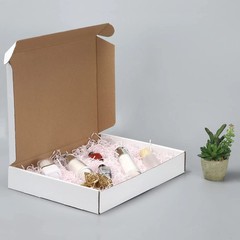 HORLIMER 13x10x2 inches Shipping Boxes Set of 25, White Corrugated Cardboard …