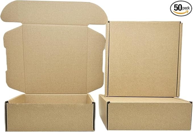 6 x 6 x 2 Inches Small Shipping Boxes 50 Pack Corrugated Cardboard Packaging …
