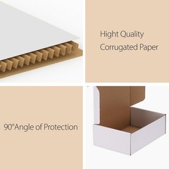 Brand New Shipping Boxes Set of 30, White Corrugated Cardboard Mailer for Sma…