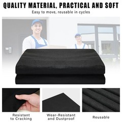 Fanfanwin 4 Pcs 80″ X 72″ Extra Large Moving Blankets Heavy Duty Packing Blan…