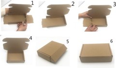 Small Cardboard Shipping Box Mailers 6 X 4 X 1 Inch Corrugated Packaging Storage