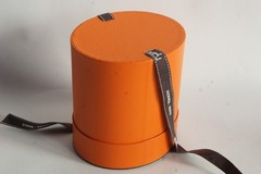 HERMES Orange cardboard box 20.5×17.5x10cm Samarkand (76221)