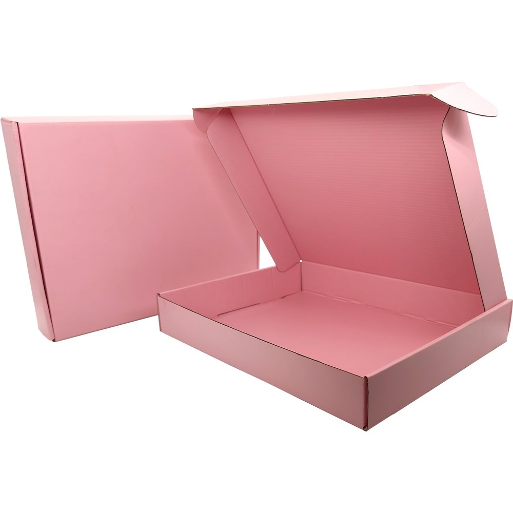 Pink Boxes for Small Business Pack of 25-13x10x2 inches Cardboard Corrugated …