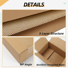 ZBEIVAN Shipping Boxes Mailers 6X6X6 Inches Corrugated Cardboard Small Packing K