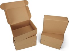 Convenient 6 Pack Tuck Top Brown Cardboard Boxes – 12x9x4 for Gifts and Shipping