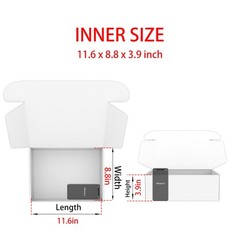 Black Shipping Boxes for Small Business Pack of 20-12x9x4 inches Cardboard Co…