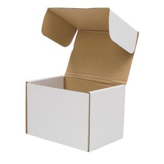 50 PCS 6x4x4 White Corrugated Shipping Mailer Carton Packing Fold Box for USPS